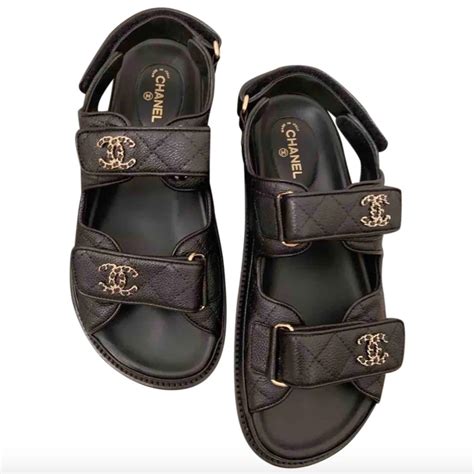 chanel birkenstock price|Chanel dad sandals black.